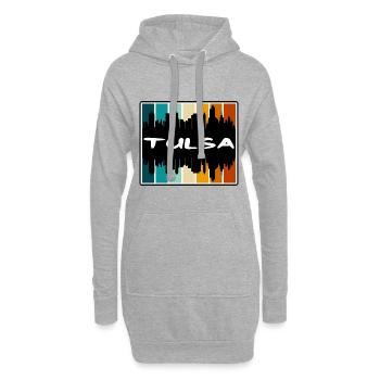 Tulsa Oklahoma USA Skyline Silhouette Reisen Souve - Hoodie-Kleid - Grau meliert - Vorne