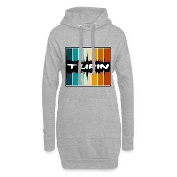 Turin Italien Skyline Silhouette Reise Souvenir - Hoodie-Kleid - Grau meliert - Vorne