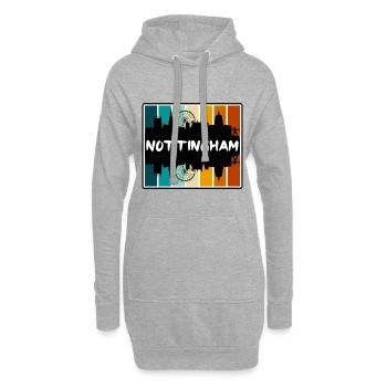 Nottingham England Skyline Silhouette Travel Souve - Hoodie-Kleid - Grau meliert - Vorne
