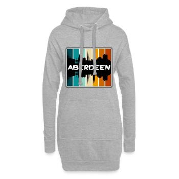 Aberdeen Schottland Skyline Silhouette Reise Souven - Hoodie-Kleid - Grau meliert - Vorne