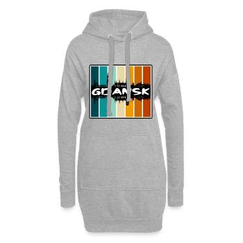 Danzig Polen Skyline Silhouette Reise Souvenir - Hoodie-Kleid - Grau meliert - Vorne