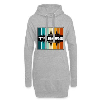 Tilburg Niederlande Skyline Silhouette Travel Souv - Hoodie-Kleid - Grau meliert - Vorne