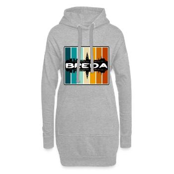 Breda Niederlande Skyline Silhouette Travel Souven - Hoodie-Kleid - Grau meliert - Vorne