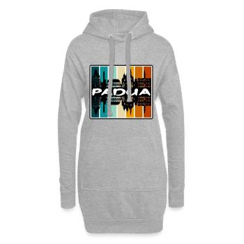 Padua Italien Skyline Silhouette Reise Souvenir - Hoodie-Kleid - Grau meliert - Vorne