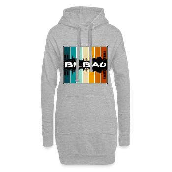 Bilbao Spanien Skyline Silhouette Reise Souvenir - Hoodie-Kleid - Grau meliert - Vorne