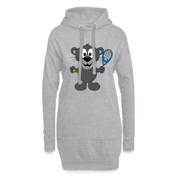 PANTHER - TENNIS - SPORT - TIER - KIND - BABY - Hoodie-Kleid - Grau meliert - Vorne