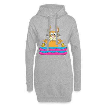 HASE - POOL - PLANSCHBECKEN - SHAKA - TIER - Hoodie-Kleid - Grau meliert - Vorne
