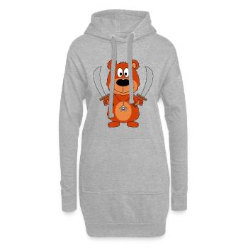 TEDDYBÄR - PIRAT - TEDDY - MEER - SEE - Hoodie-Kleid - Grau meliert - Vorne