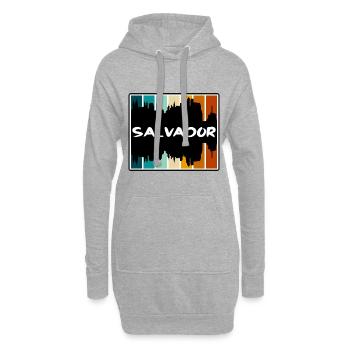 Salvador Brasilien Skyline Silhouette Reise Souvenir - Hoodie-Kleid - Grau meliert - Vorne