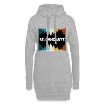 Belo Horizonte Brésil Skyline Silhouette Voyage So - Sweat-shirt à capuche long Femme - gris chiné - Devant