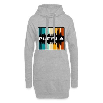 Puebla Mexiko Skyline Silhouette Reise Souvenir - Hoodie-Kleid - Grau meliert - Vorne