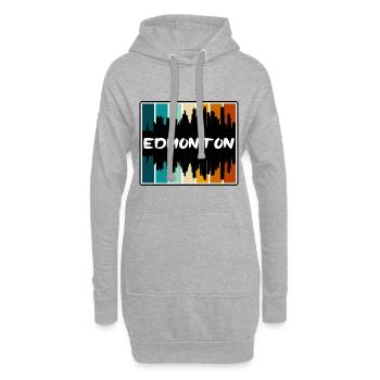 Edmonton Canada Skyline Silhouette Souvenir de voyage - Sweat-shirt à capuche long Femme - gris chiné - Devant