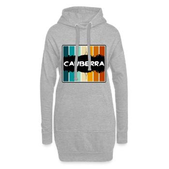 Canberra Australien Skyline Silhouette Travel Souve - Hoodie-Kleid - Grau meliert - Vorne