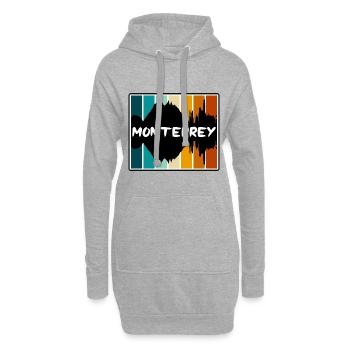 Monterrey Mexiko Skyline Silhouette Reise Souveni - Hoodie-Kleid - Grau meliert - Vorne