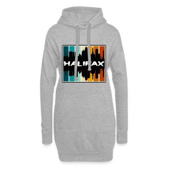 Halifax Canada Skyline Silhouette Voyage Souvenir - Sweat-shirt à capuche long Femme - gris chiné - Devant