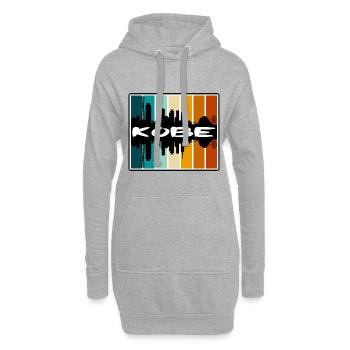 Kobe Japan Skyline Silhouette Reise Souvenir - Hoodie-Kleid - Grau meliert - Vorne