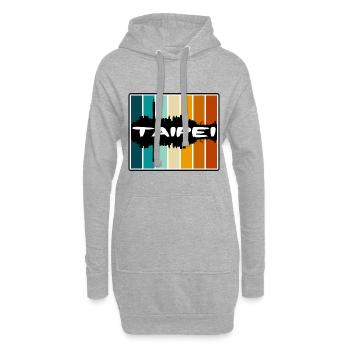 Taipeh Taiwan Skyline Silhouette Reise Souvenir - Hoodie-Kleid - Grau meliert - Vorne
