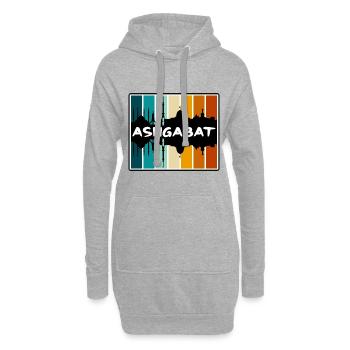 Ashgabat Turkmenistan Skyline Silhouette Travel So - Hoodie Dress - heather grey - Front
