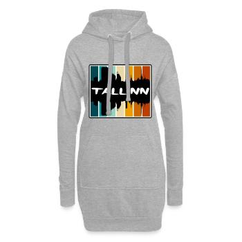 Tallinn Estland Skyline Silhouette Reisesouvenir - Hoodie-Kleid - Grau meliert - Vorne