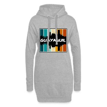 Guayaquil Equador Skyline Silhouette Travel Souven - Hoodie-Kleid - Grau meliert - Vorne