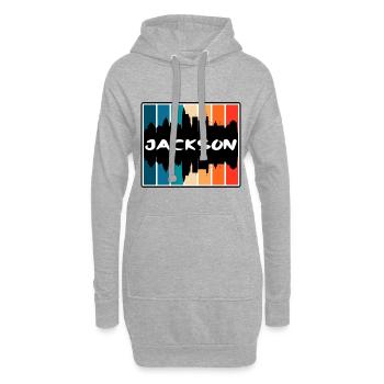 Jackson Mississippi États-Unis Skyline Silhouette Voyage - Sweat-shirt à capuche long Femme - gris chiné - Devant