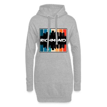 Richmond Virginia USA Skyline Silhouette Reisen So - Hoodie-Kleid - Grau meliert - Vorne