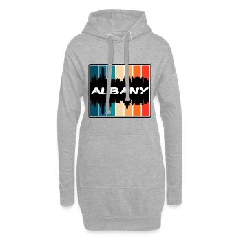 Albany New York USA Skyline Silhouette Reisen Souv - Hoodie-Kleid - Grau meliert - Vorne