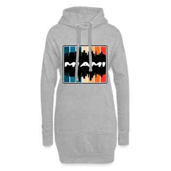 Miami Florida Usa Skyline Silhouette Travel Souven - Hoodie-Kleid - Grau meliert - Vorne