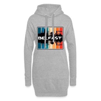Belfast Nordirland Skyline Silhouette Reisen - Hoodie-Kleid - Grau meliert - Vorne