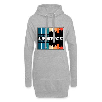 Limerick Irlande Skyline Silhouette Voyage Souveni - Sweat-shirt à capuche long Femme - gris chiné - Devant