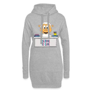 SCHAF - SCHULE - SCHÜLER - LEHRER - TIER - Hoodie-Kleid - Grau meliert - Vorne