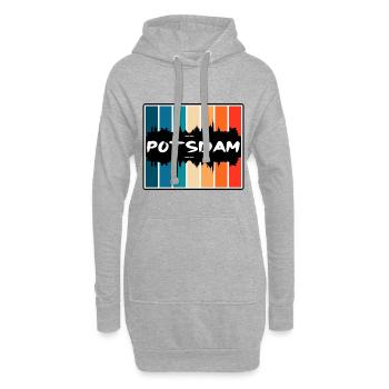 Potsdam Deutschland Skyline Silhouette Reisesouvenir - Hoodie-Kleid - Grau meliert - Vorne