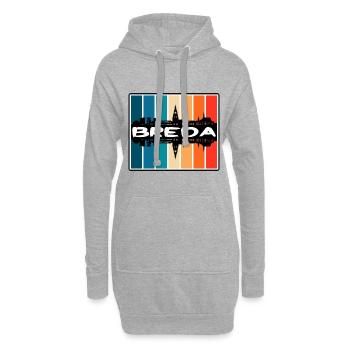 Breda Niederlande Skyline Silhouette Travel Souven - Hoodie-Kleid - Grau meliert - Vorne