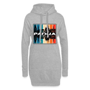 Padua Italien Skyline Silhouette Reise Souvenir - Hoodie-Kleid - Grau meliert - Vorne