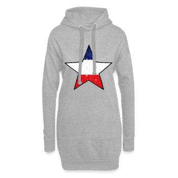 Stern aus Frankreich - Hoodie-Kleid - Grau meliert - Vorne