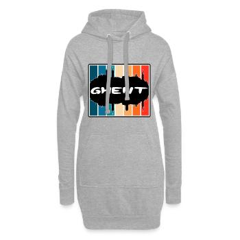 Gent Belgien Skyline Silhouette Reise Souvenir - Hoodie-Kleid - Grau meliert - Vorne