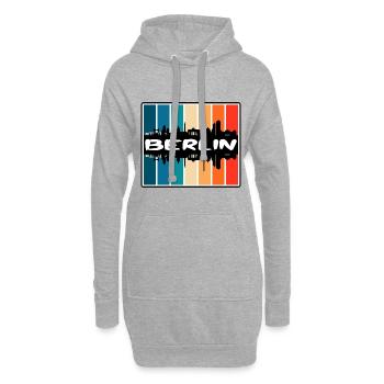 Berlin Deutschland Skyline Silhouette Reisesouvenir - Hoodie-Kleid - Grau meliert - Vorne