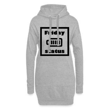 Immer freitags - Hoodie-Kleid - Grau meliert - Vorne