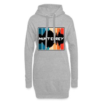 Monterrey Mexiko Skyline Silhouette Reise Souveni - Hoodie-Kleid - Grau meliert - Vorne