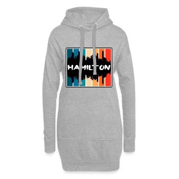 Hamilton Kanada Skyline Silhouette Reisesouvenir - Hoodie-Kleid - Grau meliert - Vorne
