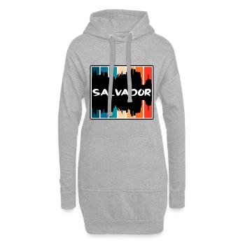 Salvador Brasilien Skyline Silhouette Reise Souvenir - Hoodie-Kleid - Grau meliert - Vorne