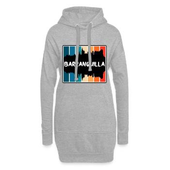 Barranquilla Colombie Skyline Silhouette Voyage So - Sweat-shirt à capuche long Femme - gris chiné - Devant