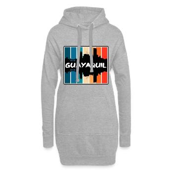 Guayaquil Equador Skyline Silhouette Travel Souven - Hoodie-Kleid - Grau meliert - Vorne