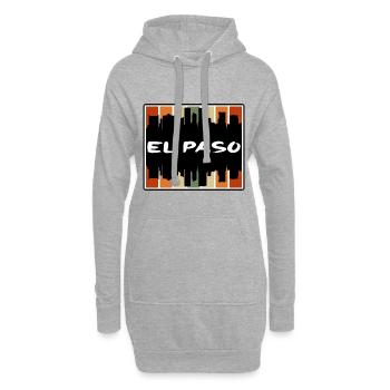 El Paso Texas Usa Skyline Silhouette Travel Souven - Hoodie Dress - heather grey - Front