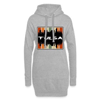 Tulsa Oklahoma USA Skyline Silhouette Reisen Souve - Hoodie-Kleid - Grau meliert - Vorne