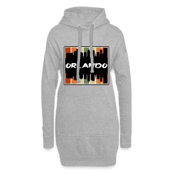Orlando Florida USA Skyline Silhouette Reisen Souv - Hoodie-Kleid - Grau meliert - Vorne