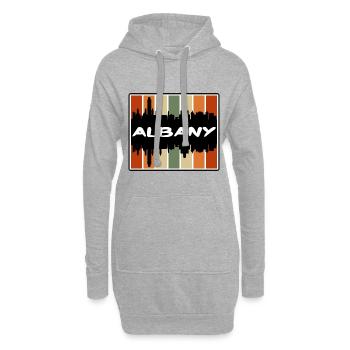 Albany New York USA Skyline Silhouette Reisen Souv - Hoodie-Kleid - Grau meliert - Vorne