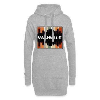 Nashville Tennessee USA Skyline Silhouette Reisen - Hoodie-Kleid - Grau meliert - Vorne