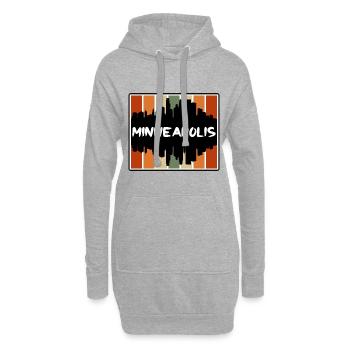 Minneapolis Minnesota Usa Skyline Silhouette Trave - Hoodie-Kleid - Grau meliert - Vorne