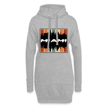 Miami Florida Usa Skyline Silhouette Travel Souven - Hoodie-Kleid - Grau meliert - Vorne
